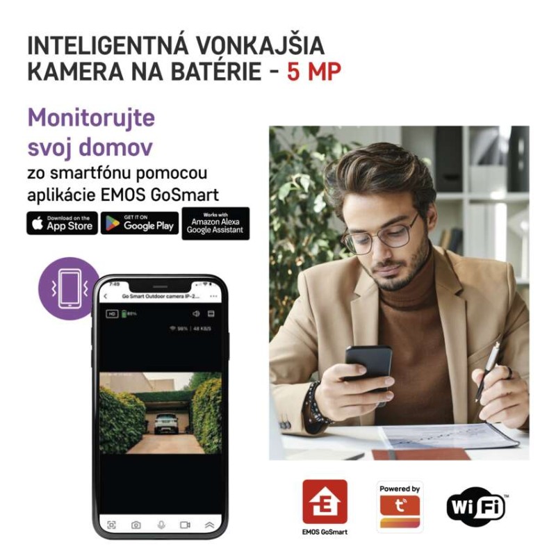 GoSmart Vonkajšia batériová kamera IP-210 SNAP s WiFi