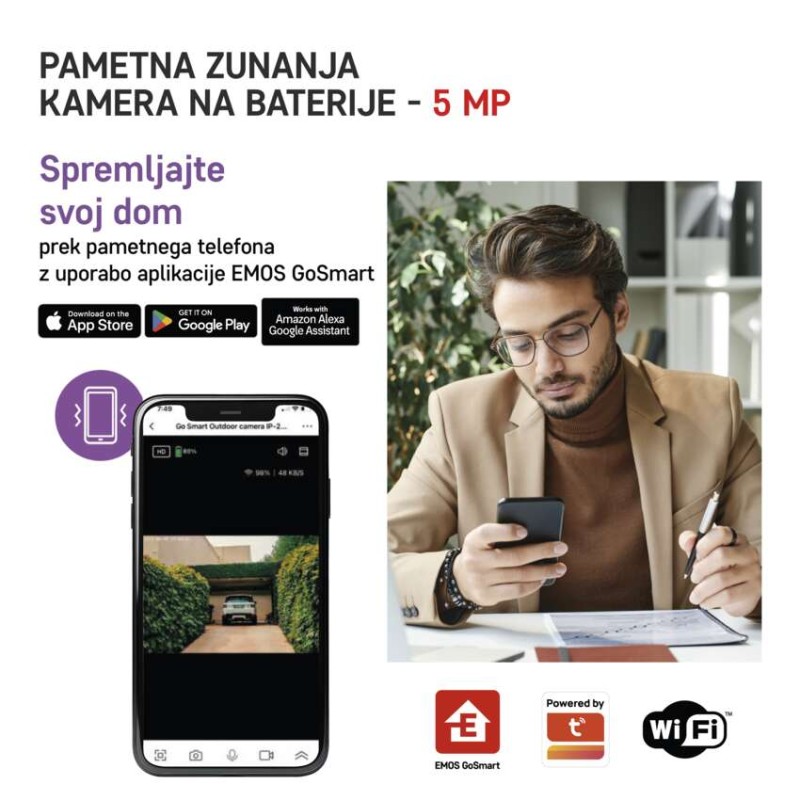 GoSmart Zunanja baterijska kamera IP-210 SNAP z WiFi