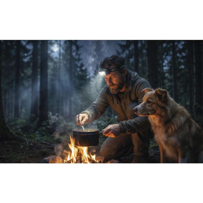 EMOS LED Fejlámpa tölthető P3546, 550 lm, 110 m, Li-Pol 1000 mAh / 3× AAA