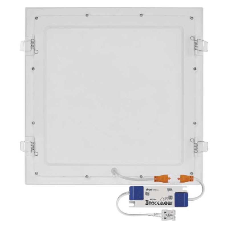 LED süllyesztett lámpatest NEXXO, négyzet, fehér, 24W, meleg fehér