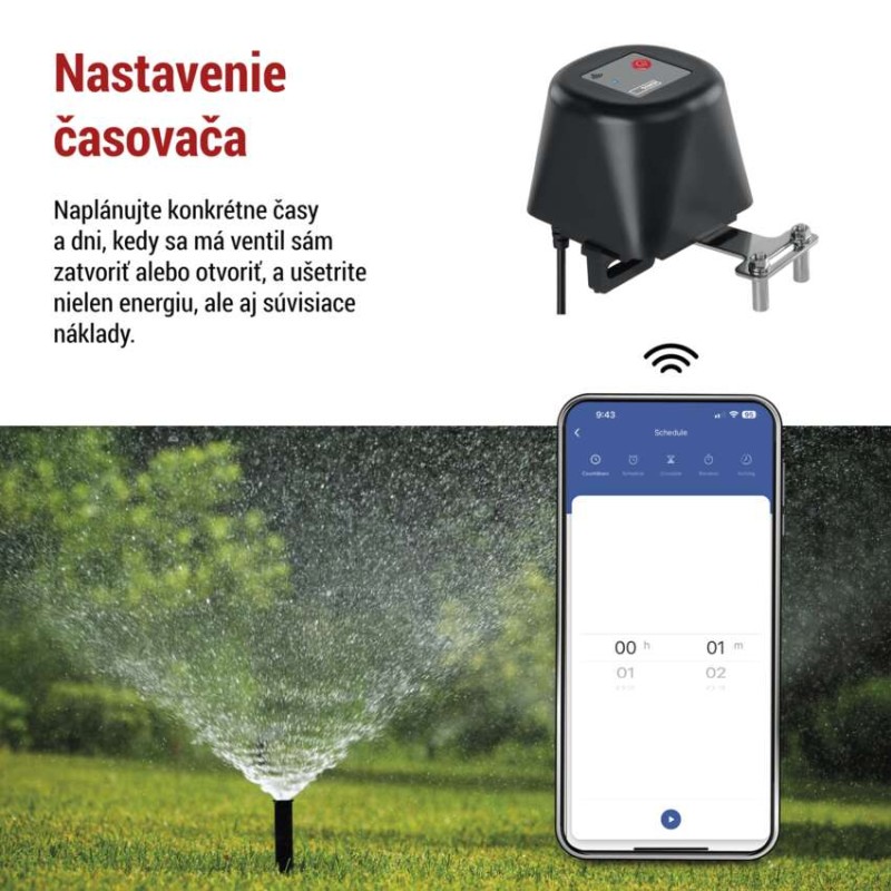 GoSmart Motorizovaný zatvárač ventila voda/plyn P5640S ZigBee