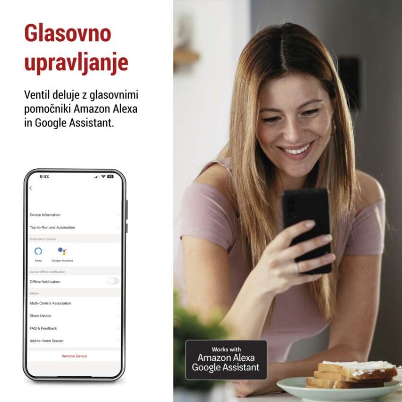 GoSmart Motoriziran zapiralec ventilov za vodo/plin P5640S ZigBee