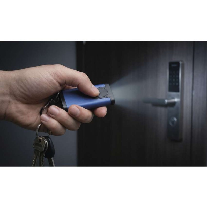 Uzlādējams mini LED lukturītis - atslēgu piekariņš, 100 lm, 12 gab., vitrīna