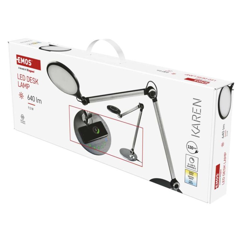 LED stolní lampa KAREN, šedá