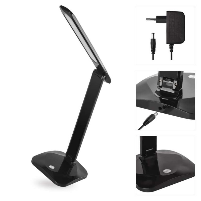 LED stolná lampa CHASE, čierna