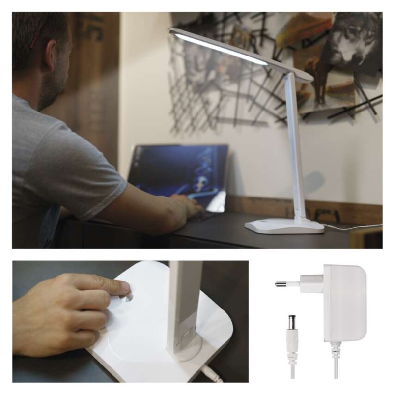 LED stolní lampa CHASE, bílá