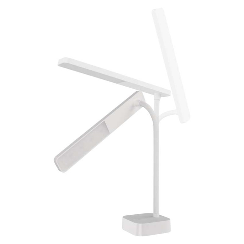 LED stolní lampa LUCY, nabíjecí, bílá
