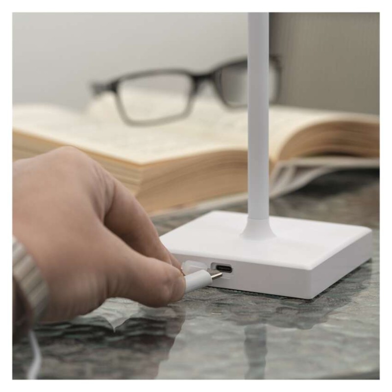 EMOS Katie LED asztali lámpa, újratölthető, fehér