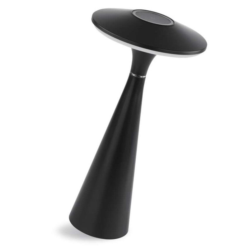 LED stolní lampa JASON, nabíjecí, černá