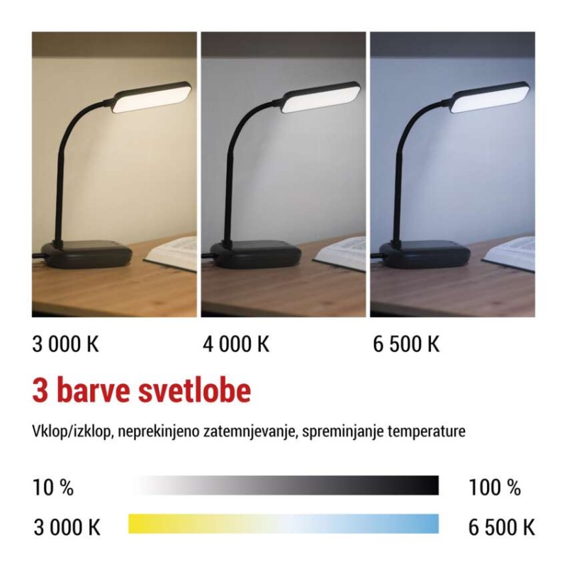 Namizna LED svetilka MOLLY črna