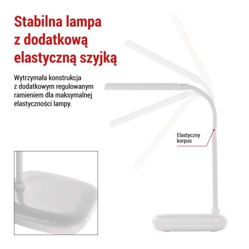 Lampa biurkowa LED MOLLY biała