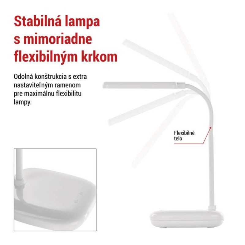 LED stolná lampa MOLLY, biela