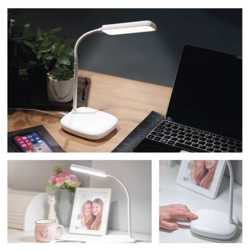 LED stolná lampa MOLLY, biela