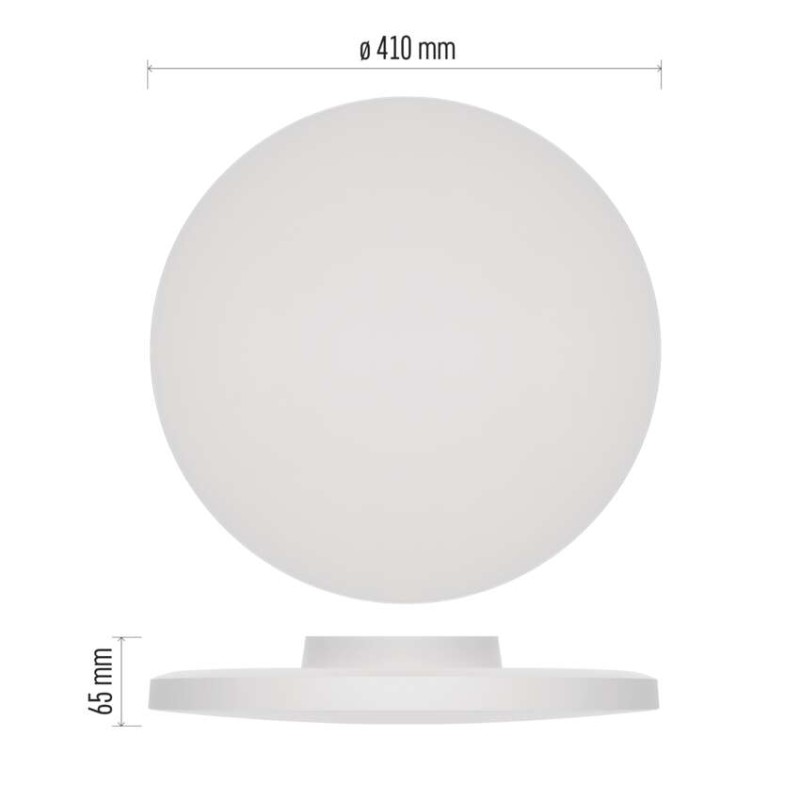 LED-Anbauleuchte DIONI rund, weiß, 32W, mit Farbtemperatur-Änderung
