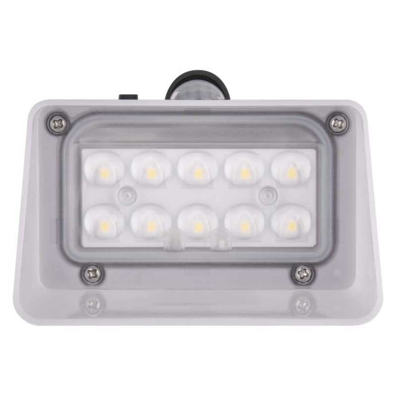 Solarna LED svetilka LUNIS s senzorjem gibanja, črna, nevtralna bela