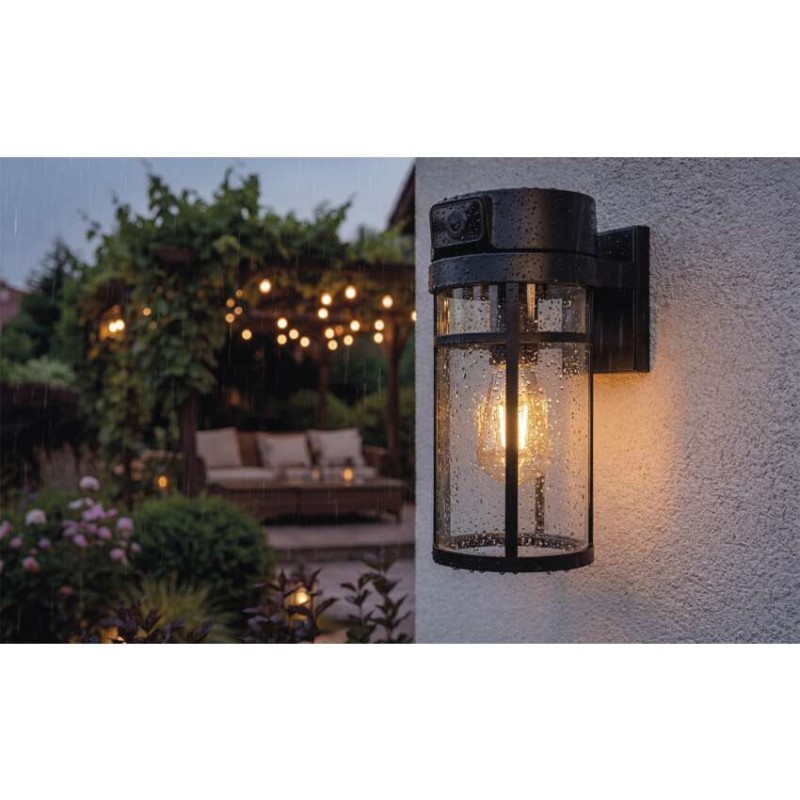 GoSmart Venkovní otočná kamera IP-1300 LANTERN s WiFi a světlem, černá