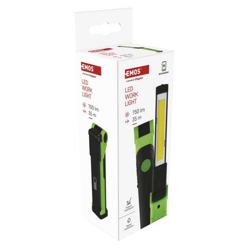 Nabíjacia baterka COB LED P4540, 750 lm, 2000 mAh