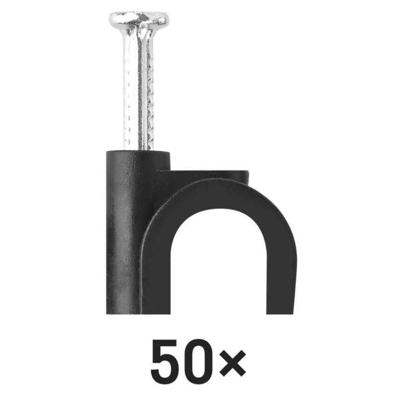 Kabelová příchytka 8 mm, černá, 50 ks