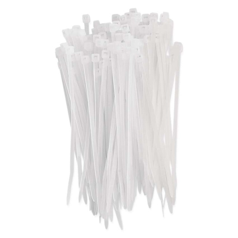 Stahovací páska 100×2,5 mm, bílá, 100 ks