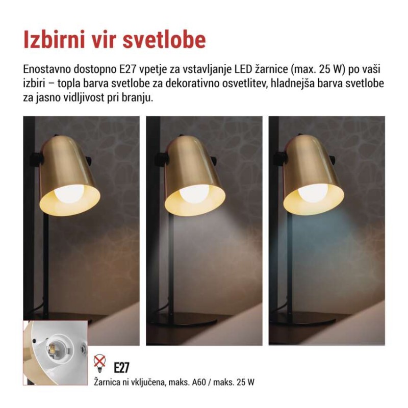Namizna svetilka NINA zlata