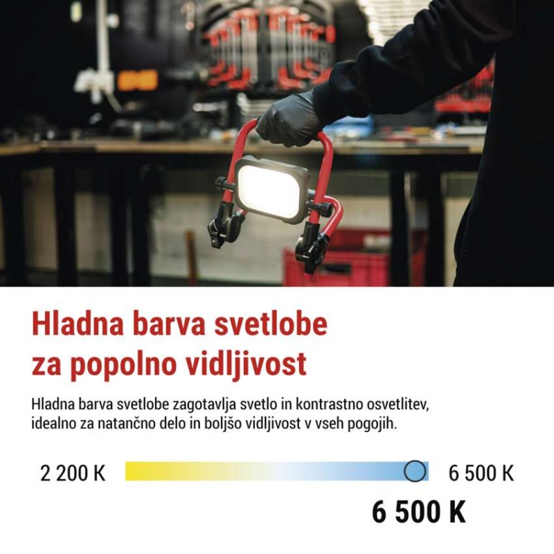 LED reflektor polnilni ACCO 20W CW