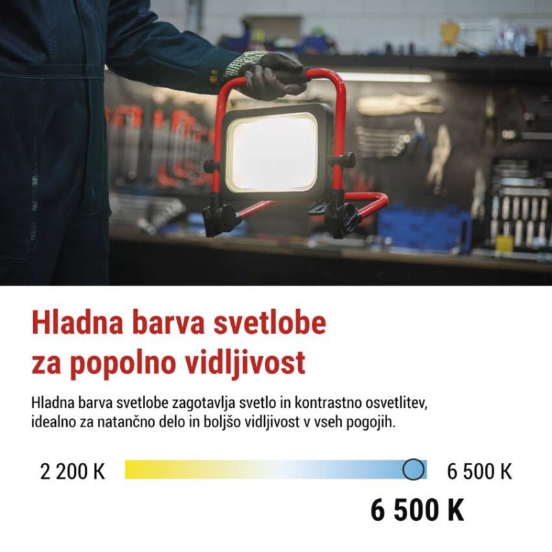 LED reflektor polnilni ACCO 50W CW