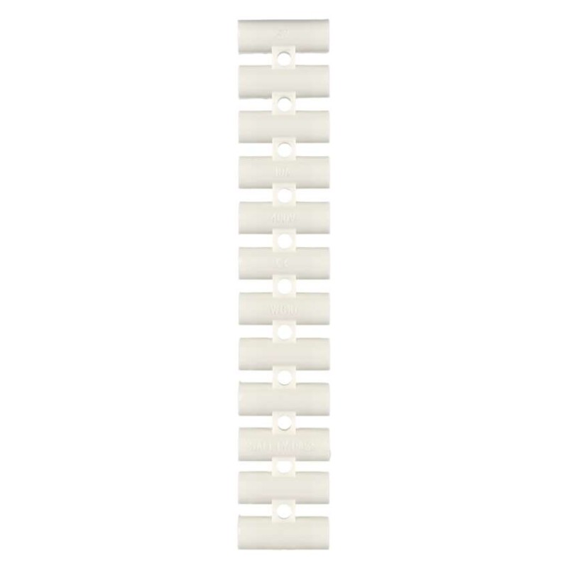 Gnybtų juosta 6–10 mm2, balta, 10 vnt