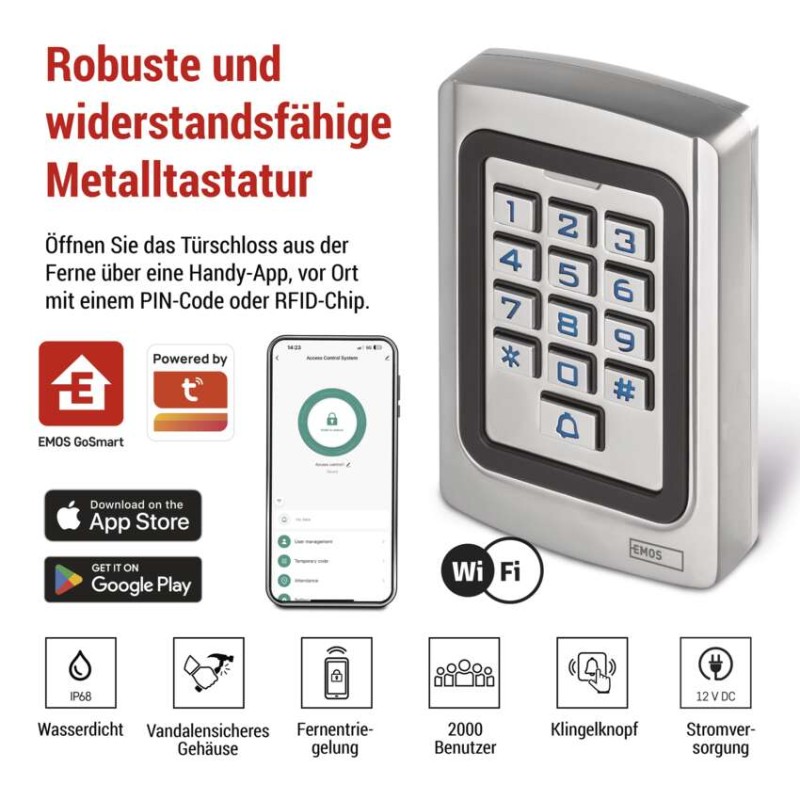 GoSmart Metall Codeschloss IP-006AX, WiFi