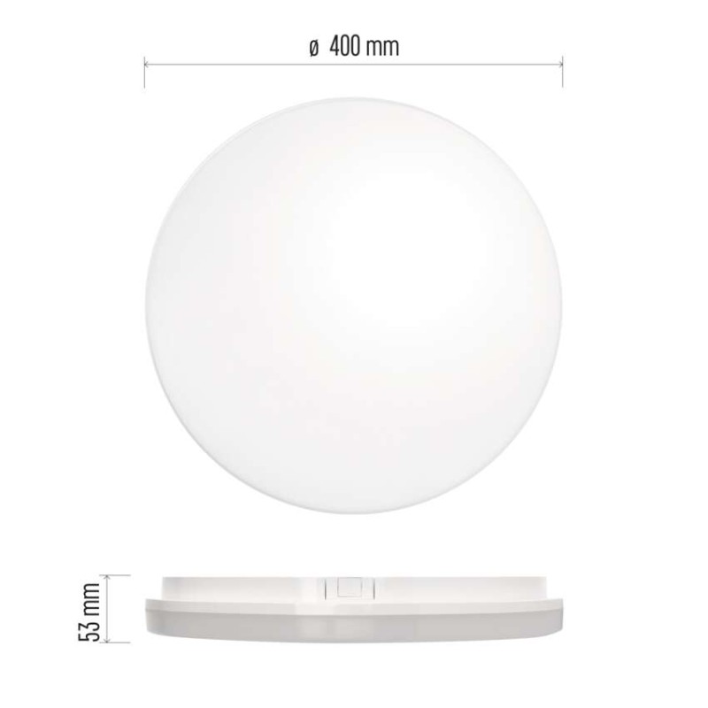 LED Deckenleuchte TORI, rund, weiss 36W neutralweiss, IP54