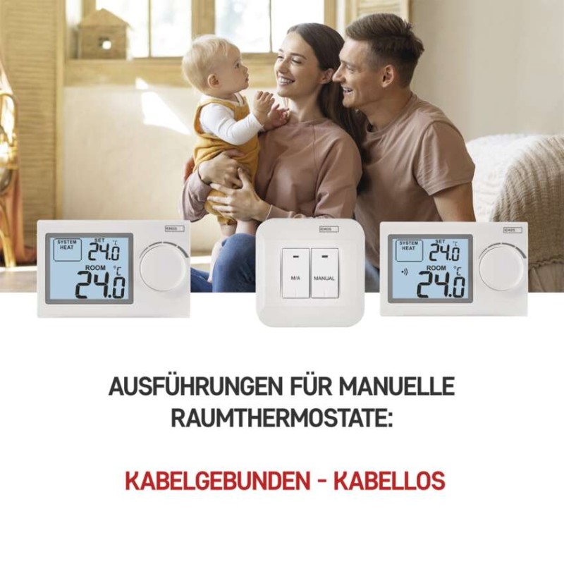 Raumthermostat P5614, manuell, kabellos