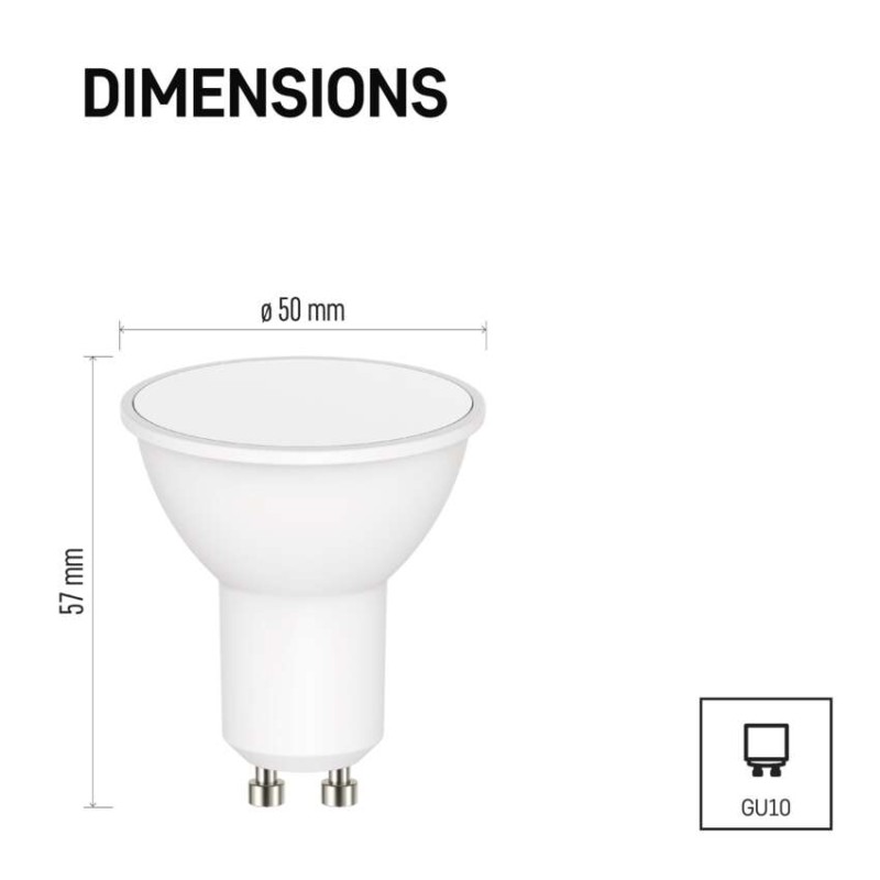 Chytrá LED žárovka GoSmart MR16 / GU10 / 4,8 W (35 W) / 400 lm / RGB / stmívatelná / WiFi