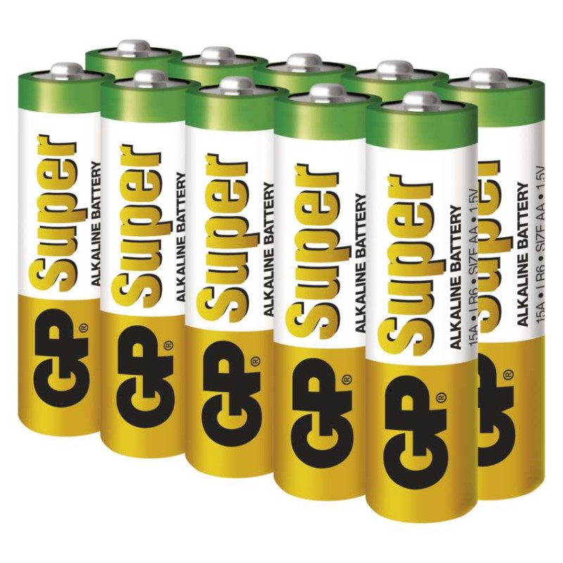 Alkalická batéria GP Super LR6 (AA), 10 ks