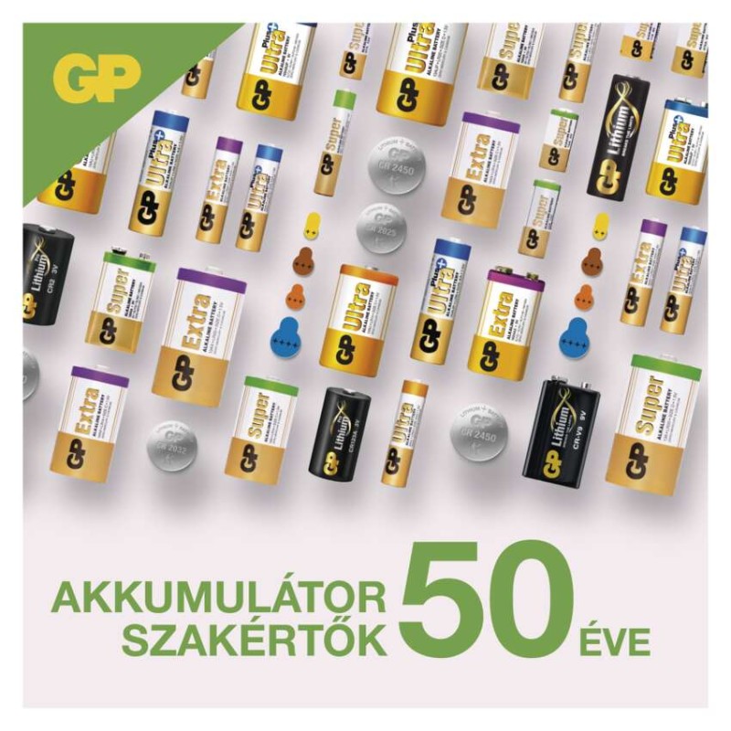 GP Ultra Plus Alkáli gombelem LR44 (A76F) 5db/bliszter