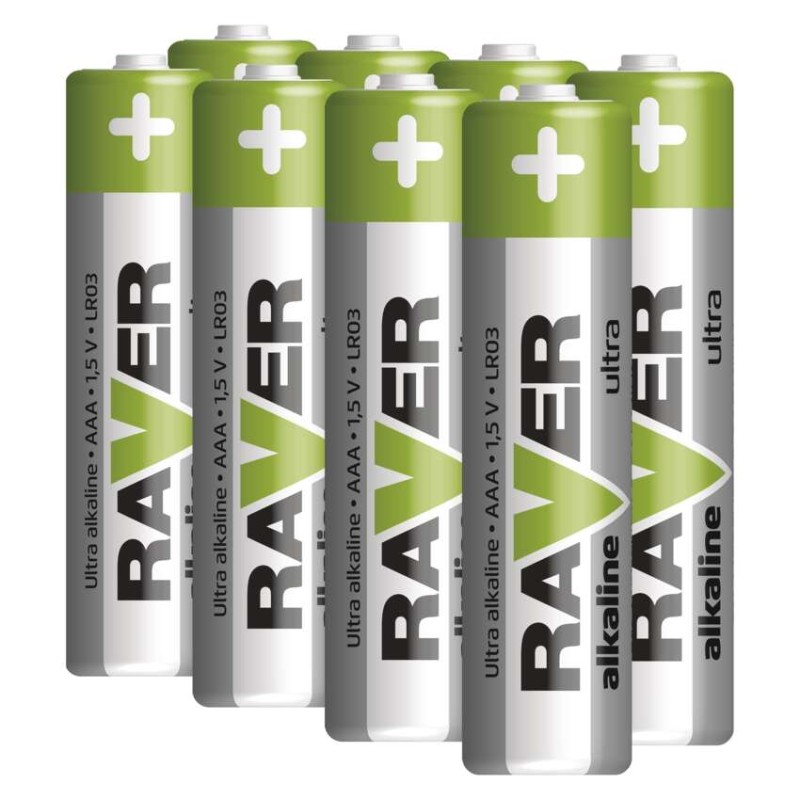 Bateria alkaliczna Raver Ultra Alkaline AAA (LR03) folia 8 szt.