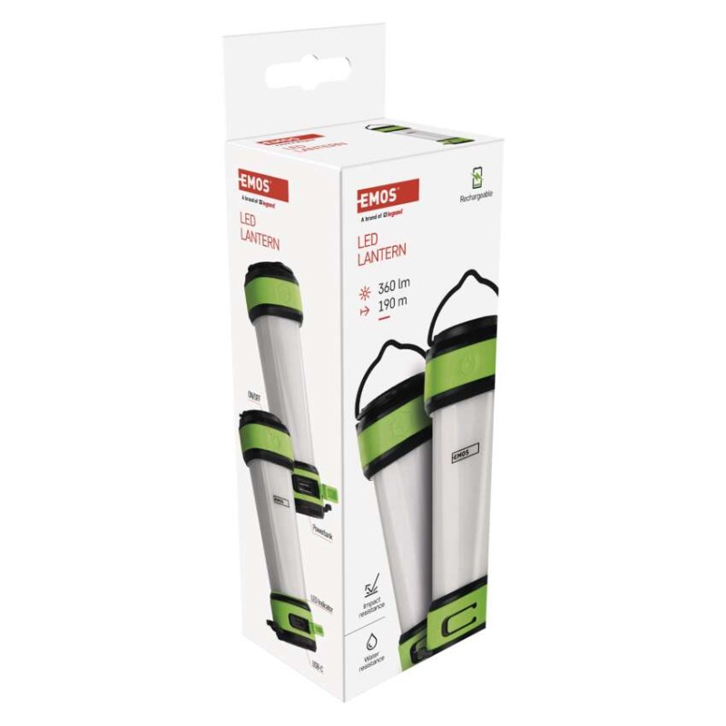 SMD LED+LED kempinga laterna P4009, 360 lm, Li-Pol 4000 mAh