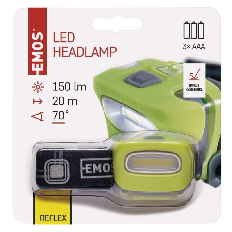 EMOS COB LED Fejlámpa 2w 150lm
