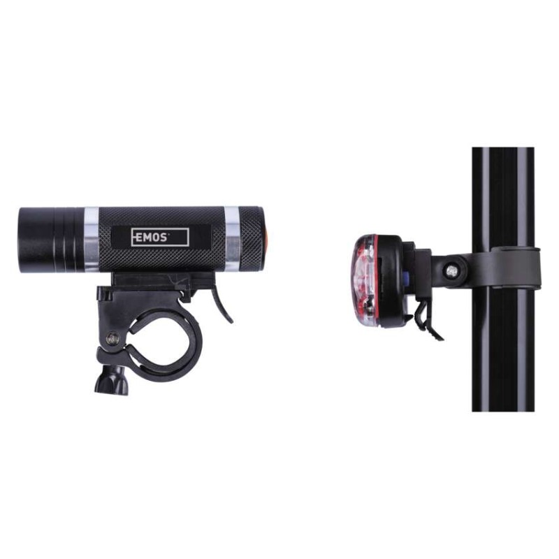 LED velosipēda priekšējais lukturis + aizmugurējais lukturis P3920, 150 lm, 5x AAA