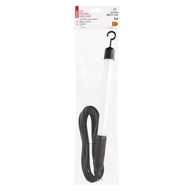 Handlampe (tragbare LED Röhre) netzbetrieben, 300 lm, 5 m