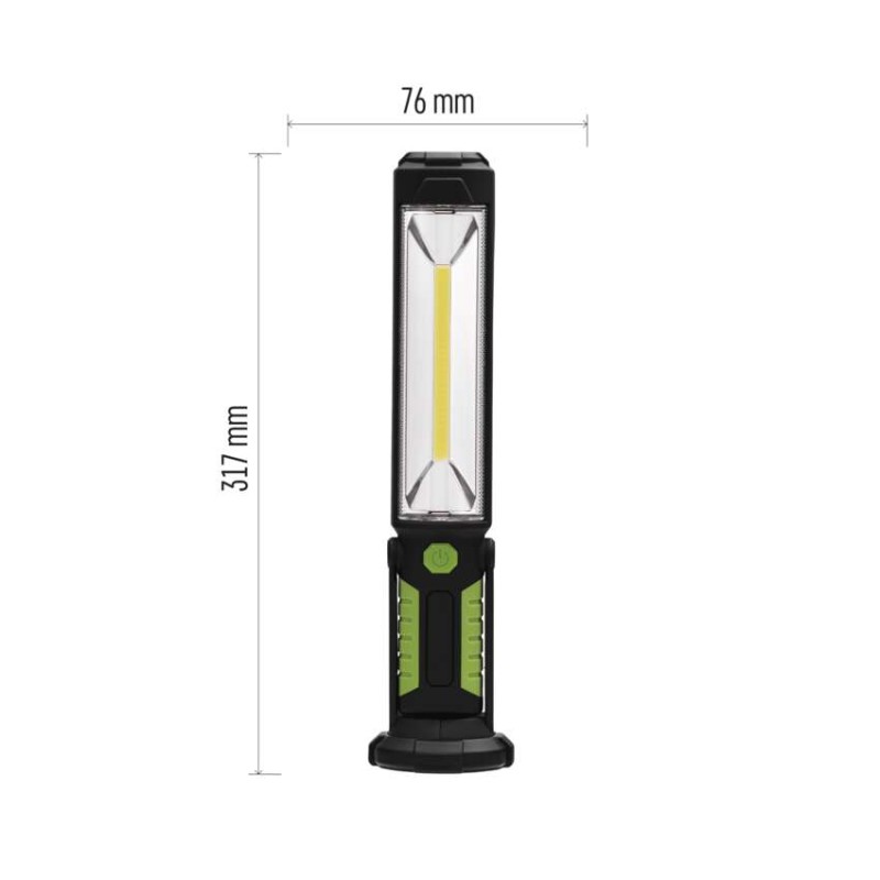 COB LED + LED uzlādējama lampa darbam P4525, 500 lm, 2000 mAh