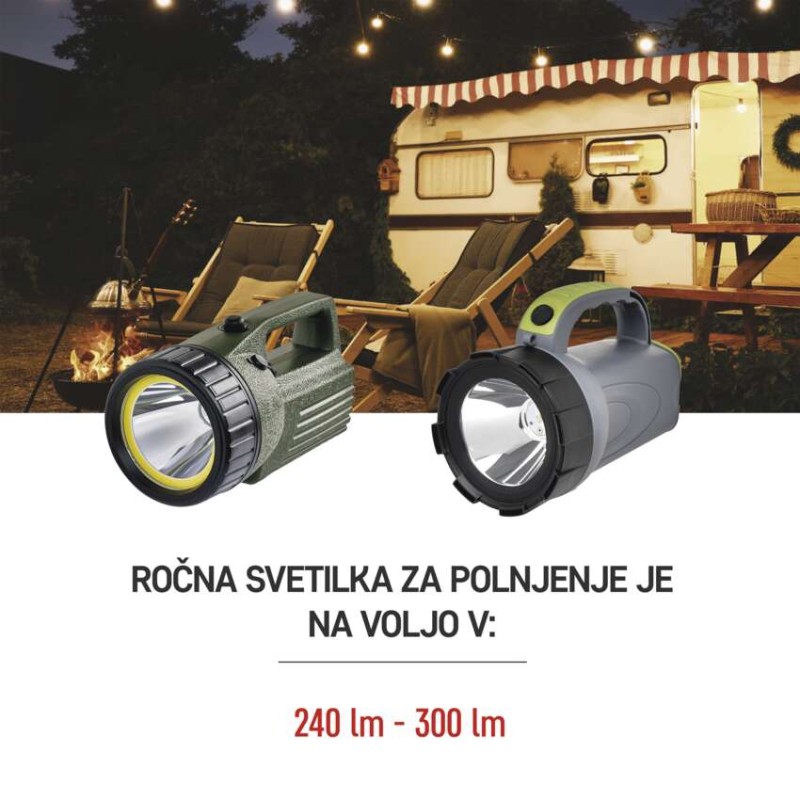 Polnilna LED delovna svetilka 300 lm LED