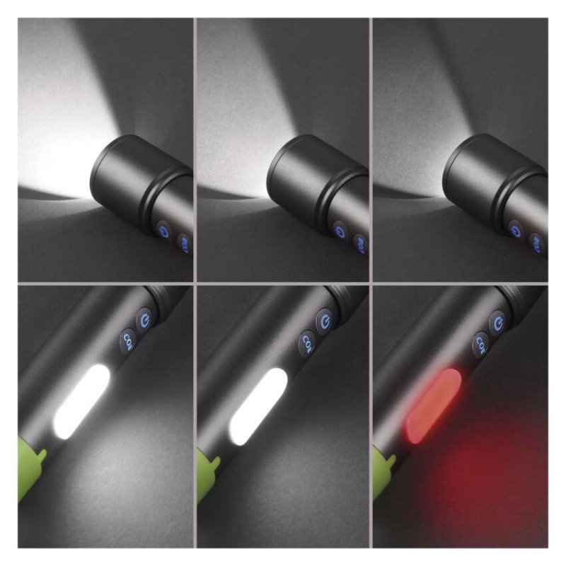 Ročna LED svetilka, 600 lm, 1 200 mAh, kovinska