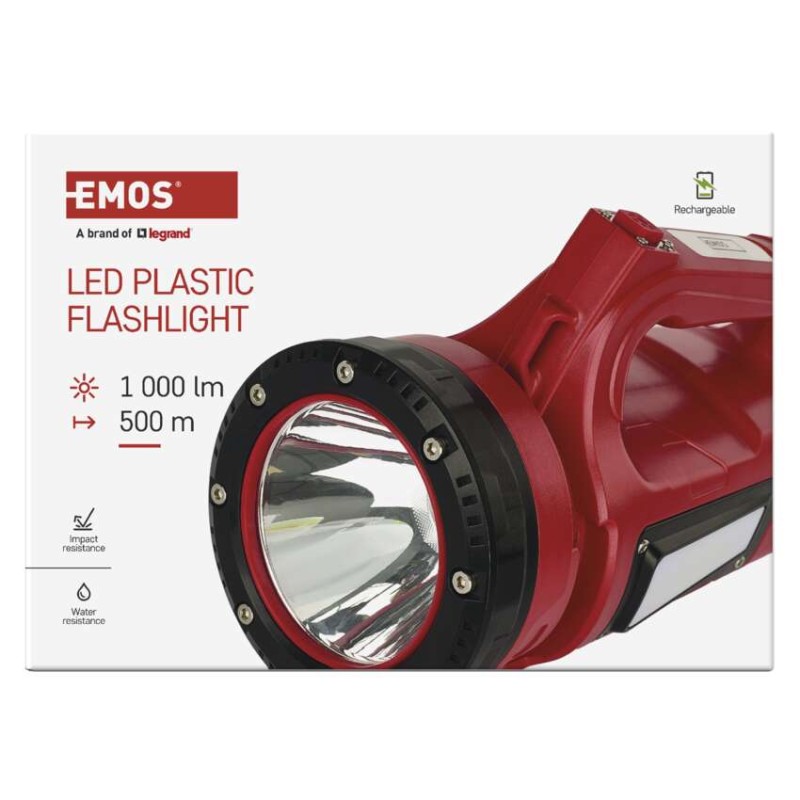 Latarka ładowalna LED, 1000 lm 15000 mAh