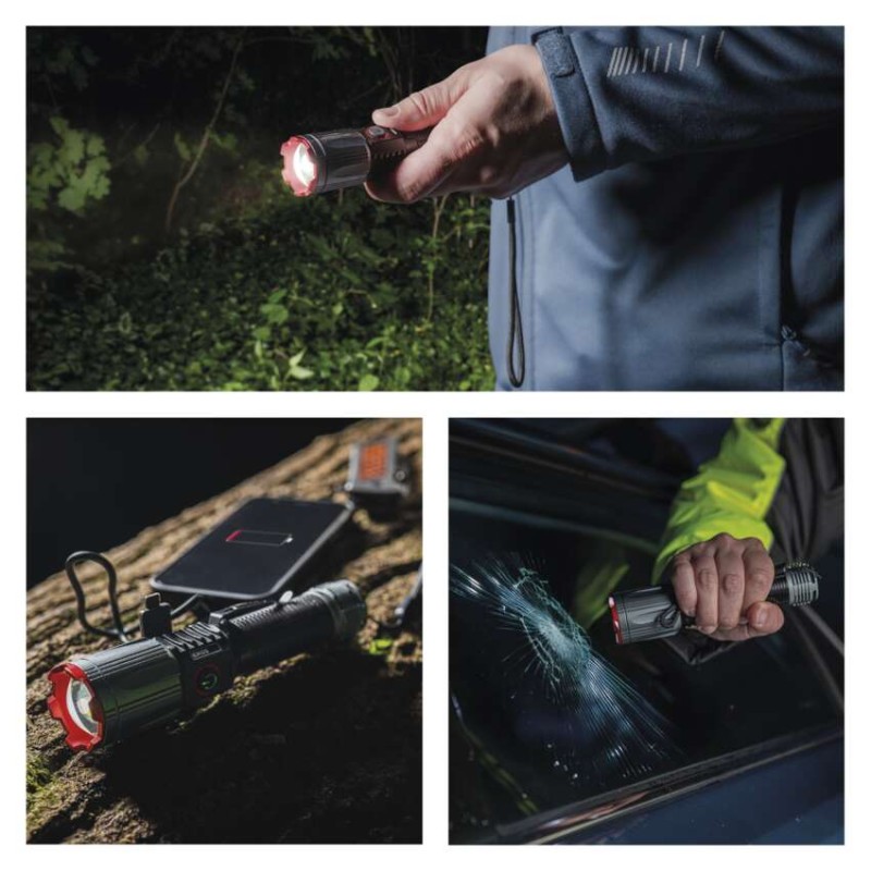 Latarka metalowa LED 1200 lm, 2200 mAh, ładowalna