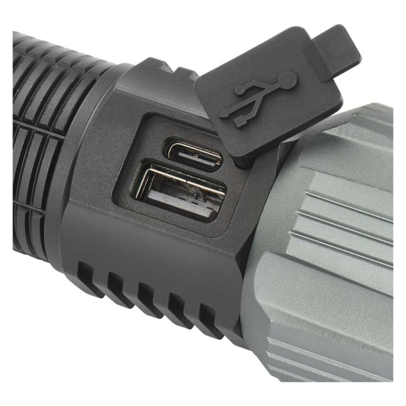 Latarka metalowa LED 3000 lm, 5000 mAh, ładowalna