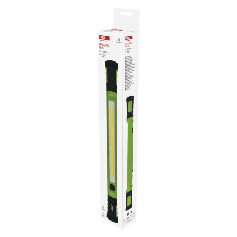 COB LED újratölthető zseblámpa P4545, 1000 lm, 2600 mAh