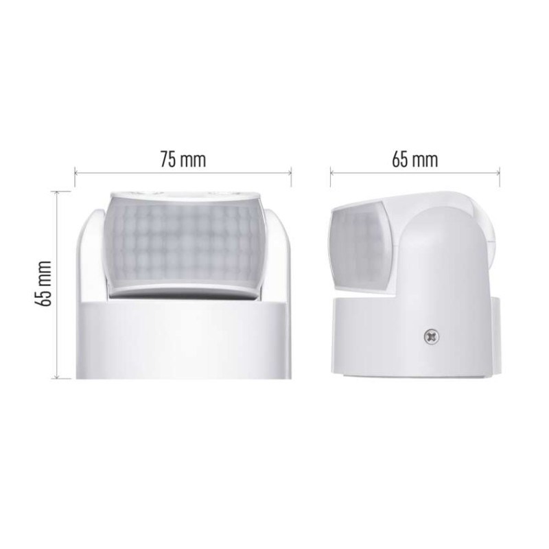 Bewegungsmelder (PIR-Sensor) IP65 1200W Weiss