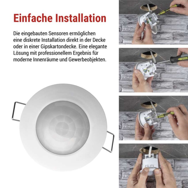 Bewegungsmelder (PIR-Sensor) IP20 1200W Weiss