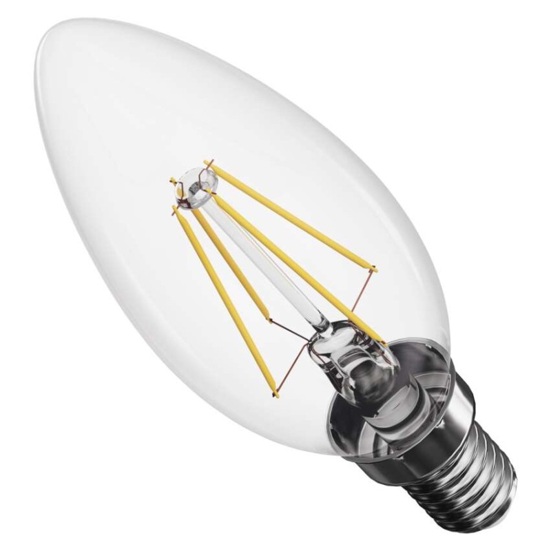 LED žarnica Filament Candle / E14 / 3,4 W (40 W) / 470 lm / toplo bela