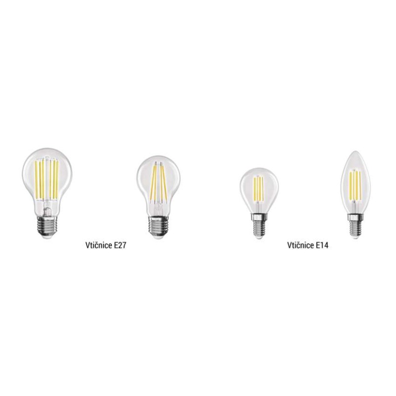 LED žarnica Filament A CLASS A60 / E27 / 5 W (75 W) / 1 060 lm / nevtralno bela