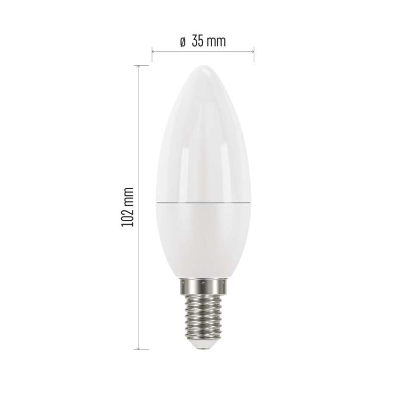 LED žiarovka Classic sviečka / E14 / 5 W (40 W) / 470 lm / teplá biela